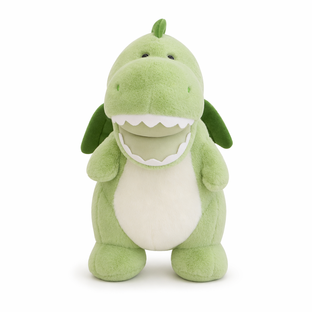 Adorable and cuddly dino plush Green