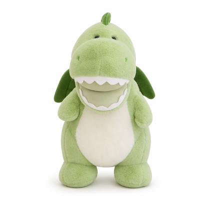 Adorable and cuddly dino plush Green