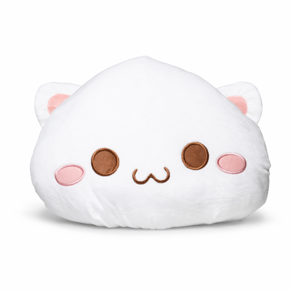 Sleepy - Lying cat plush (White) 30cm