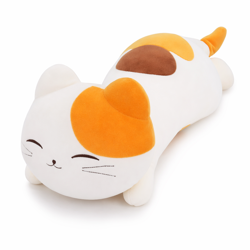 Theo - Large Orange Calico Cat Plush Orange