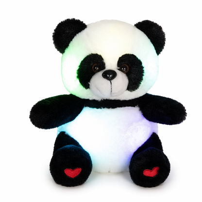 Colorful LED light up panda. Lying
