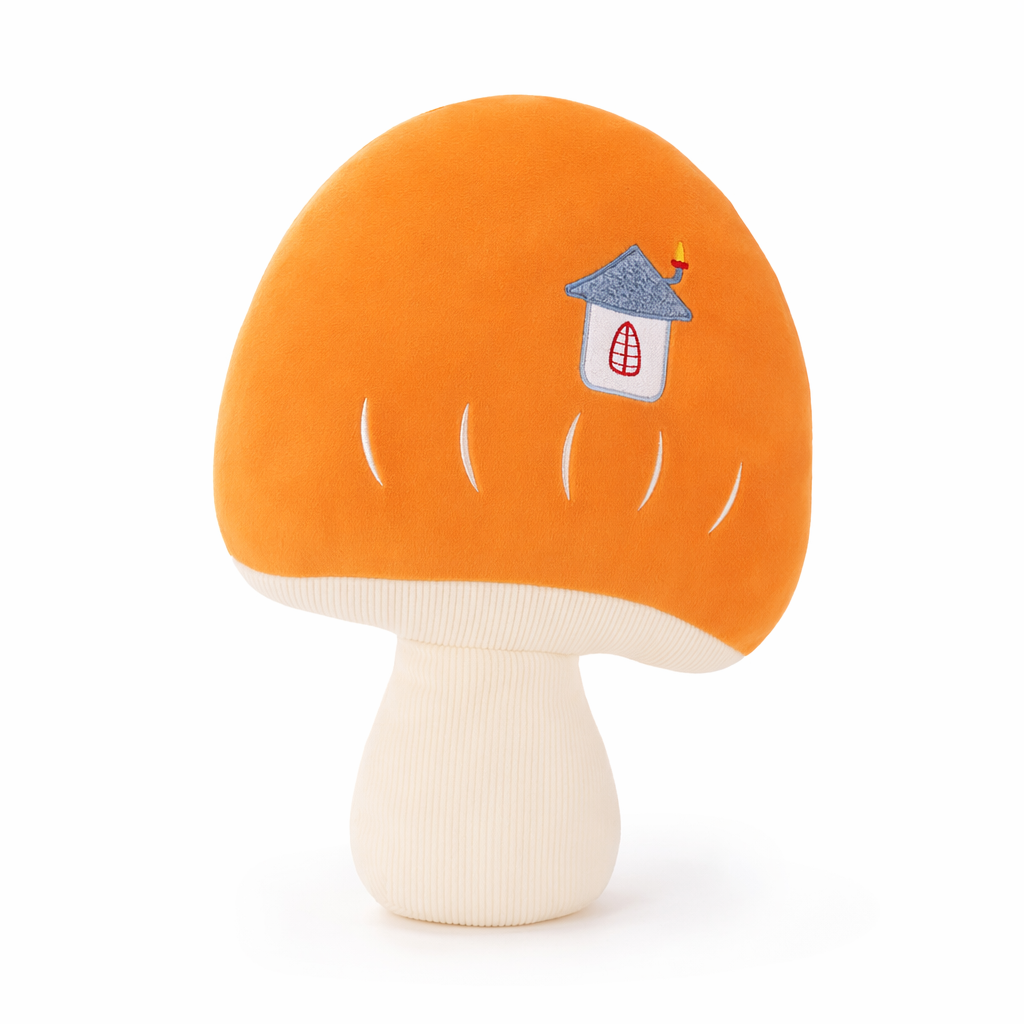 Soft Mushroom Plush Toy for Kids Orange