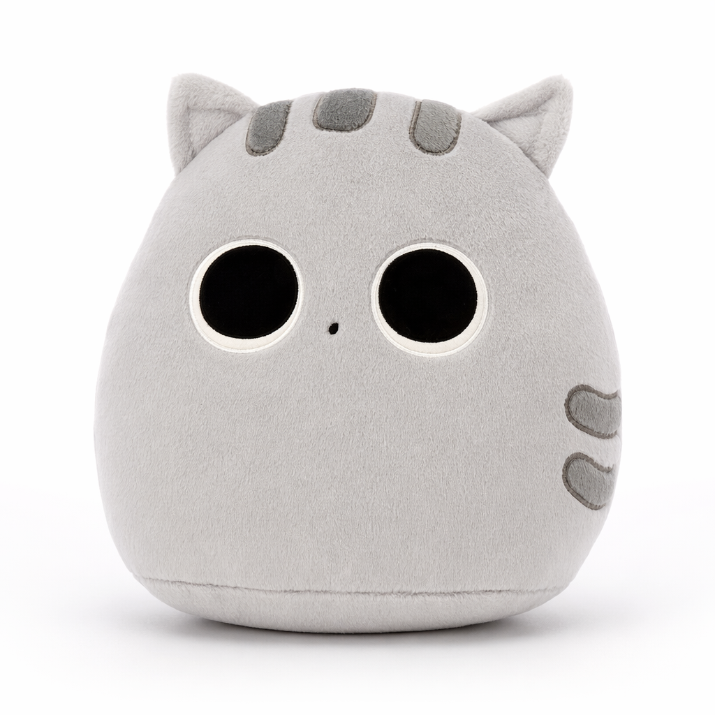 Aaliyah - 30cm Cute Black Cat Plush Grey