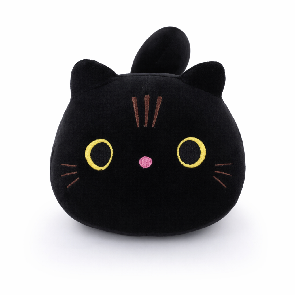 Madison - Kawaii 25cm Black Cat Plush Black