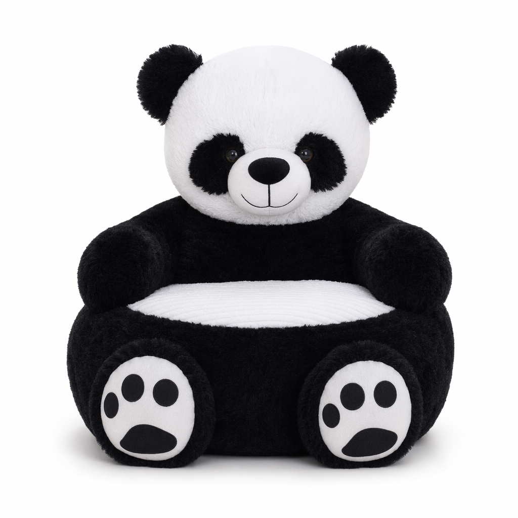 Adorable Panda Plush Sofa – Perfect for Kids! black