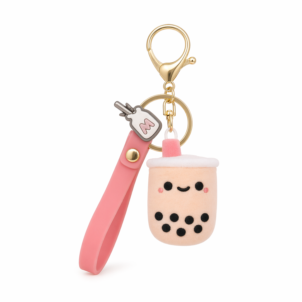 Cute Cartoon Anime Coffee Cup Keychain Bobba