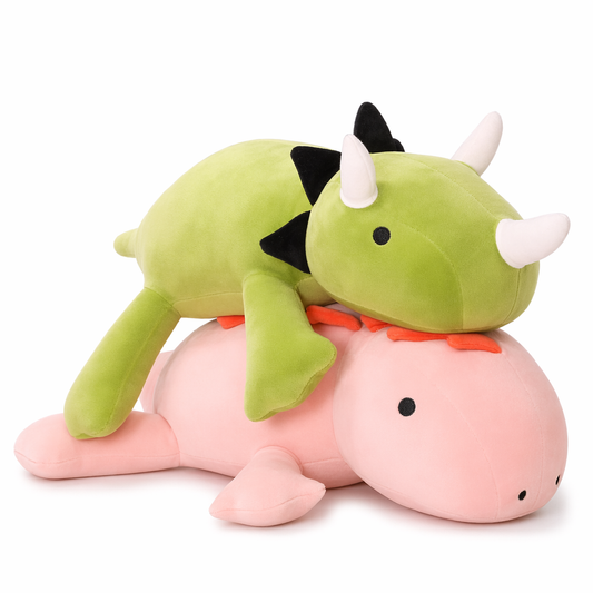 Ultra Soft Plush Weighted Dinosaur Pink