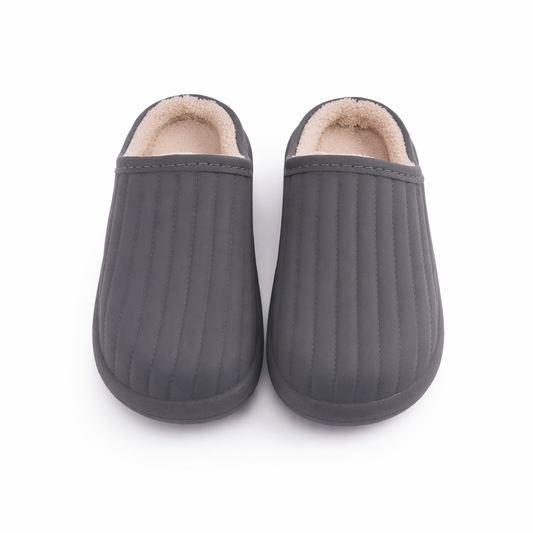 Warm Non-slip Plush Slippers for Women Grey