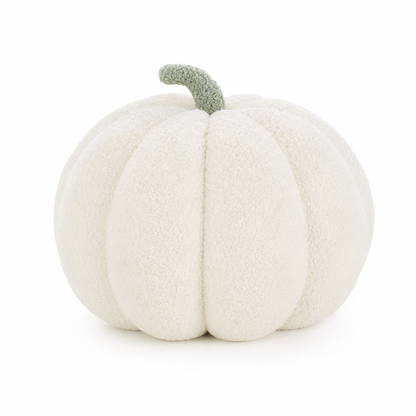 Cozy, Cute 3D Pumpkin Throw White