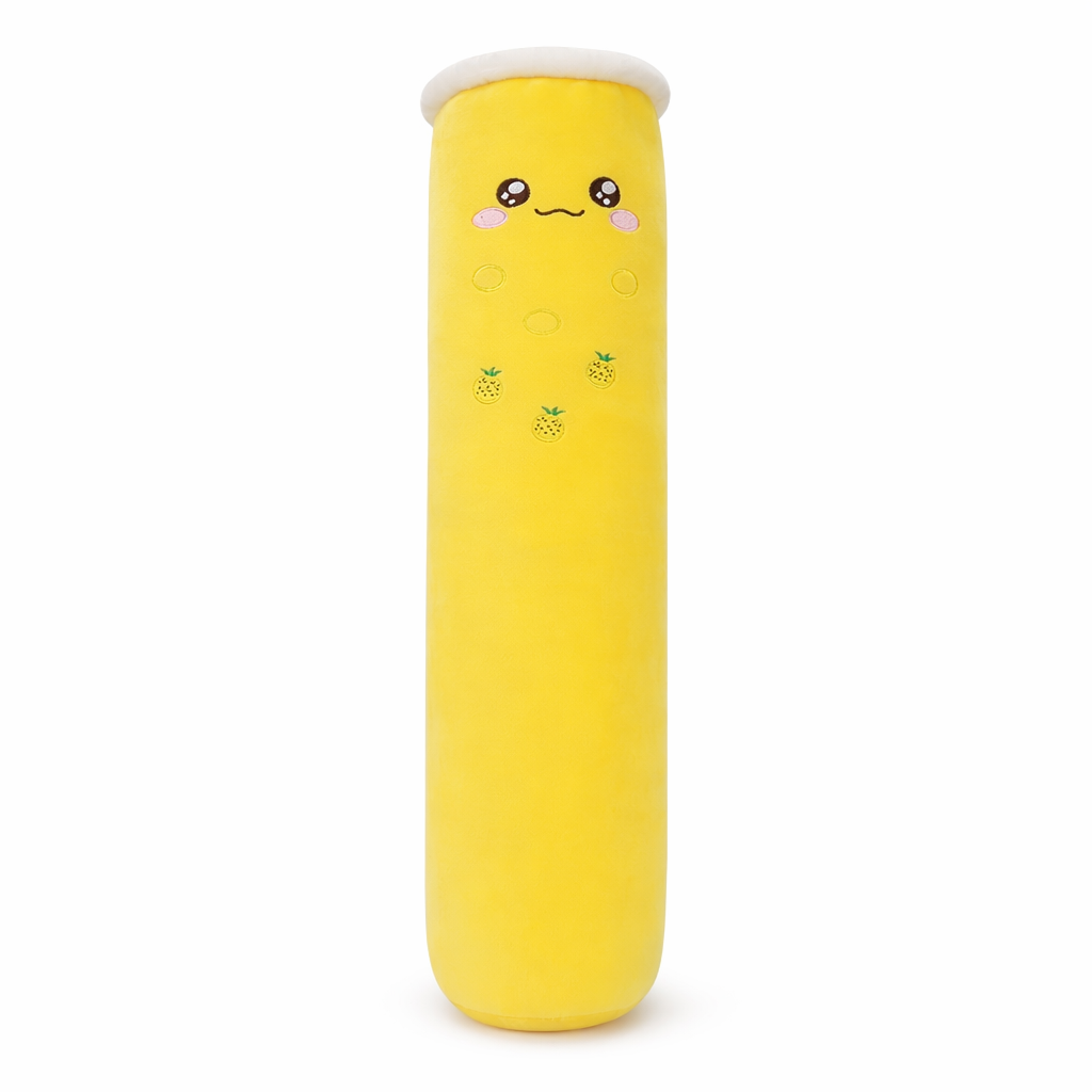 Bubble Milk Tea Plush Pillow Yellow