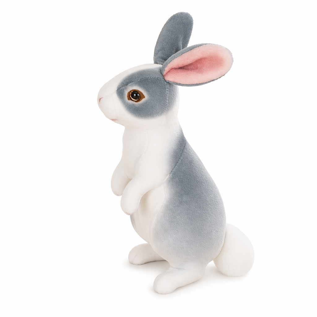 27cm Realistic Soft Bunny Toy Gray