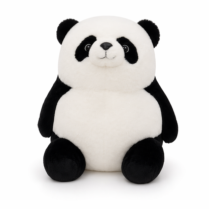 Fatty Polar Bear Stuffed Panda Plush: Soft and Popular! Black and White