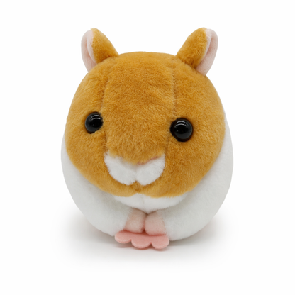 Whirling Brown and White Hamster Plush Toy a