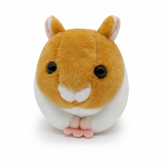 Whirling Brown and White Hamster Plush Toy a