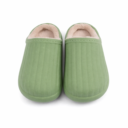 Warm Non-slip Plush Slippers for Women Green