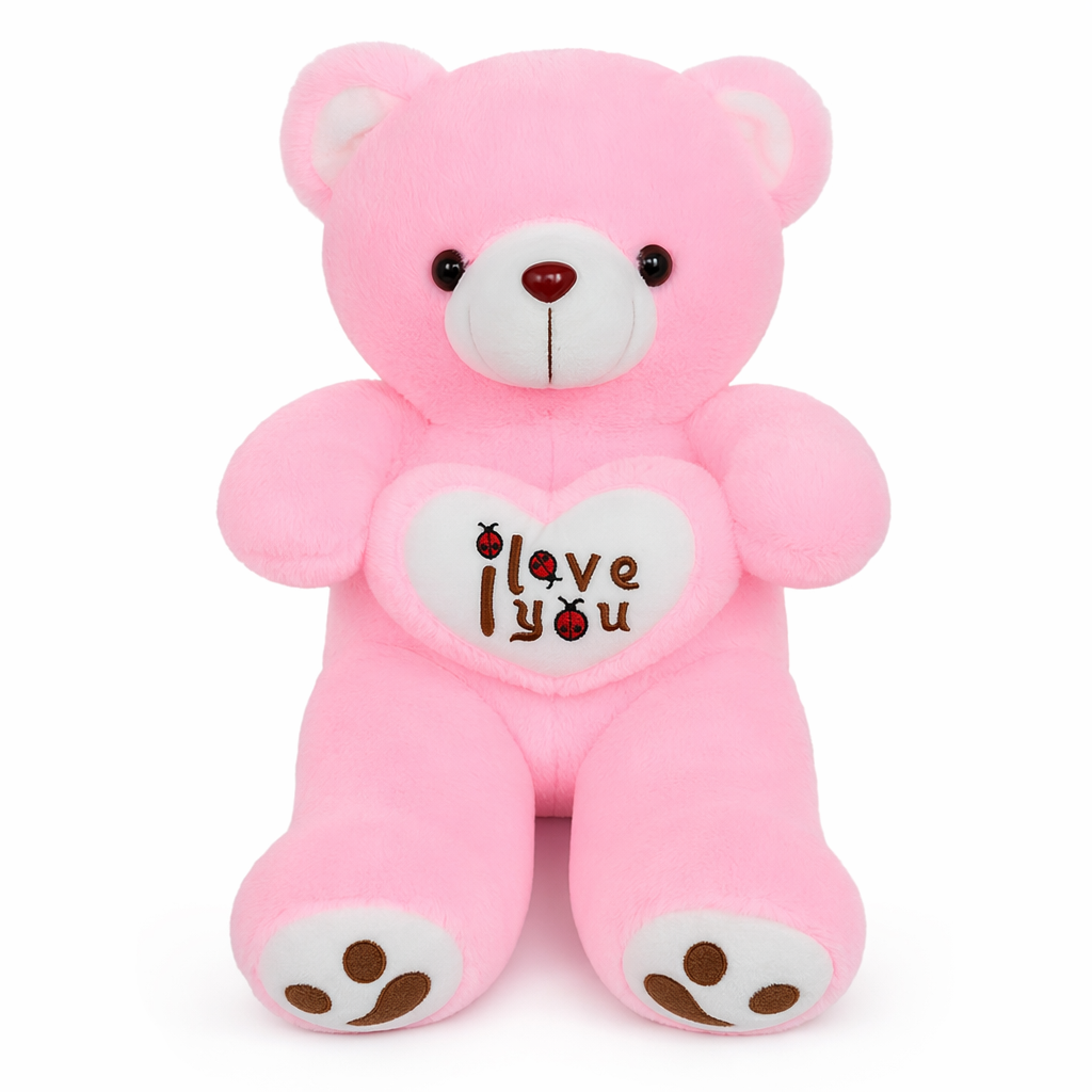 Romantic I Love You Teddy. Pink