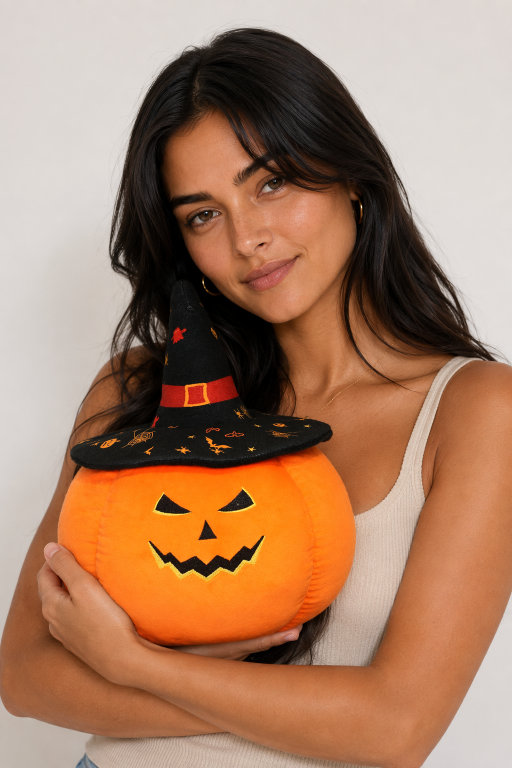 Spooky Plush Pumpkin Pillow Décor 1