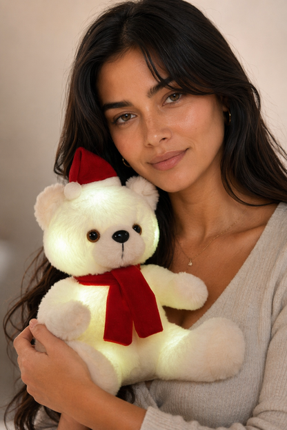 Christmas Glow: 28cm LED Teddy Only Light