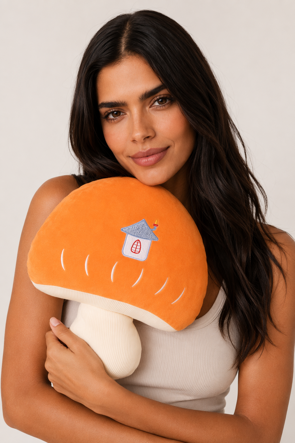Soft Mushroom Plush Toy for Kids Orange