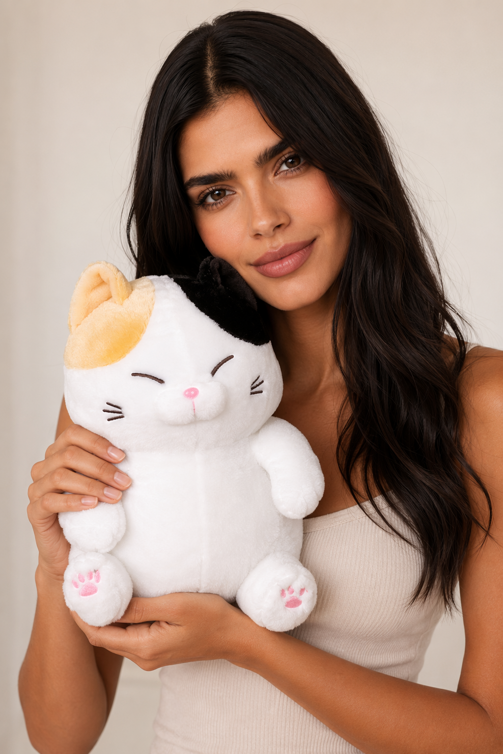 Jacob - Japanese Lucky Cat Soft Plush Gray