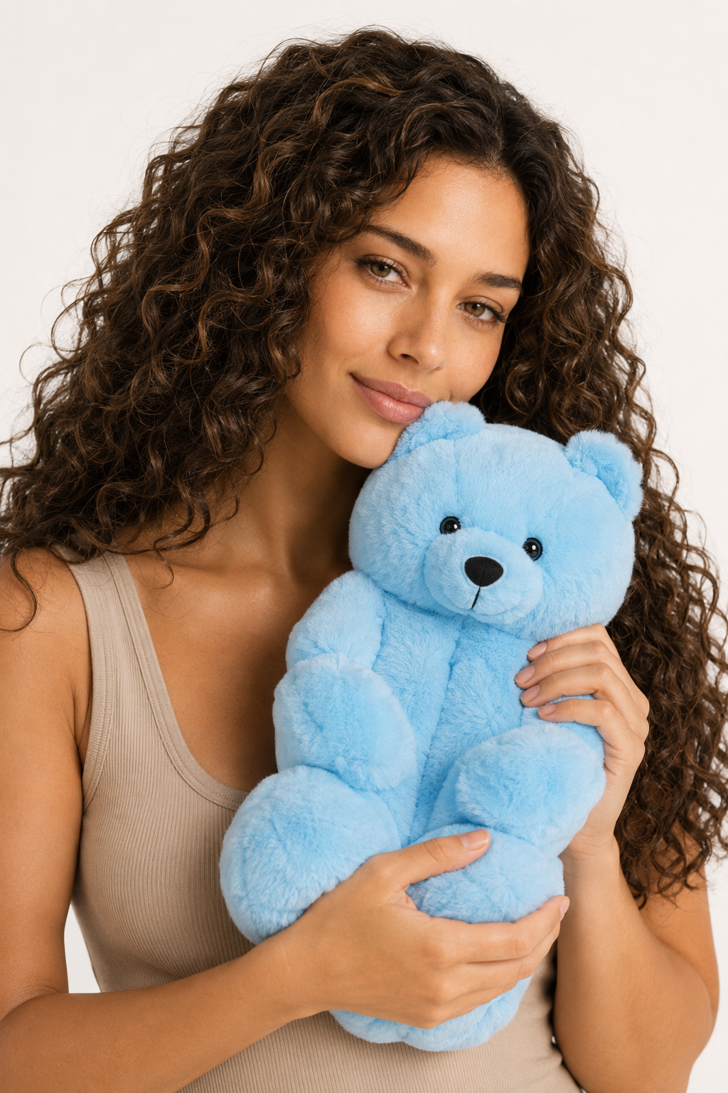 Cozy Plush Adult Teddy Bear Slippers - Perfect Valentines Gift! Blue