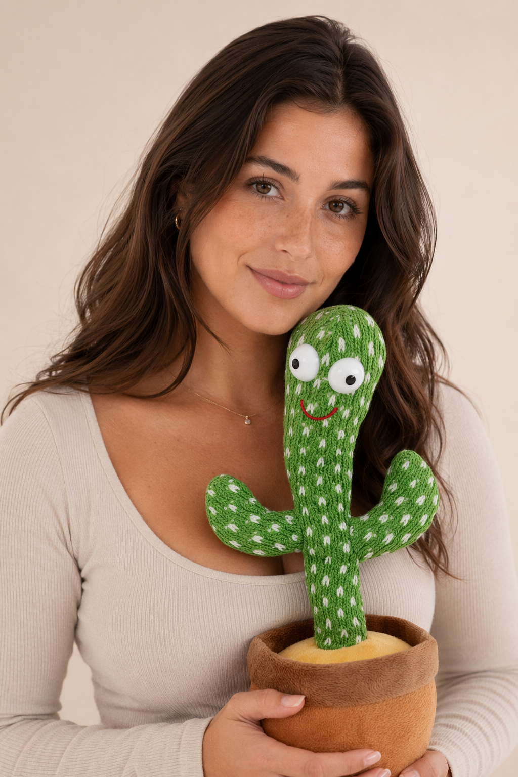Cute, Talking, Dancing Cactus Toy green