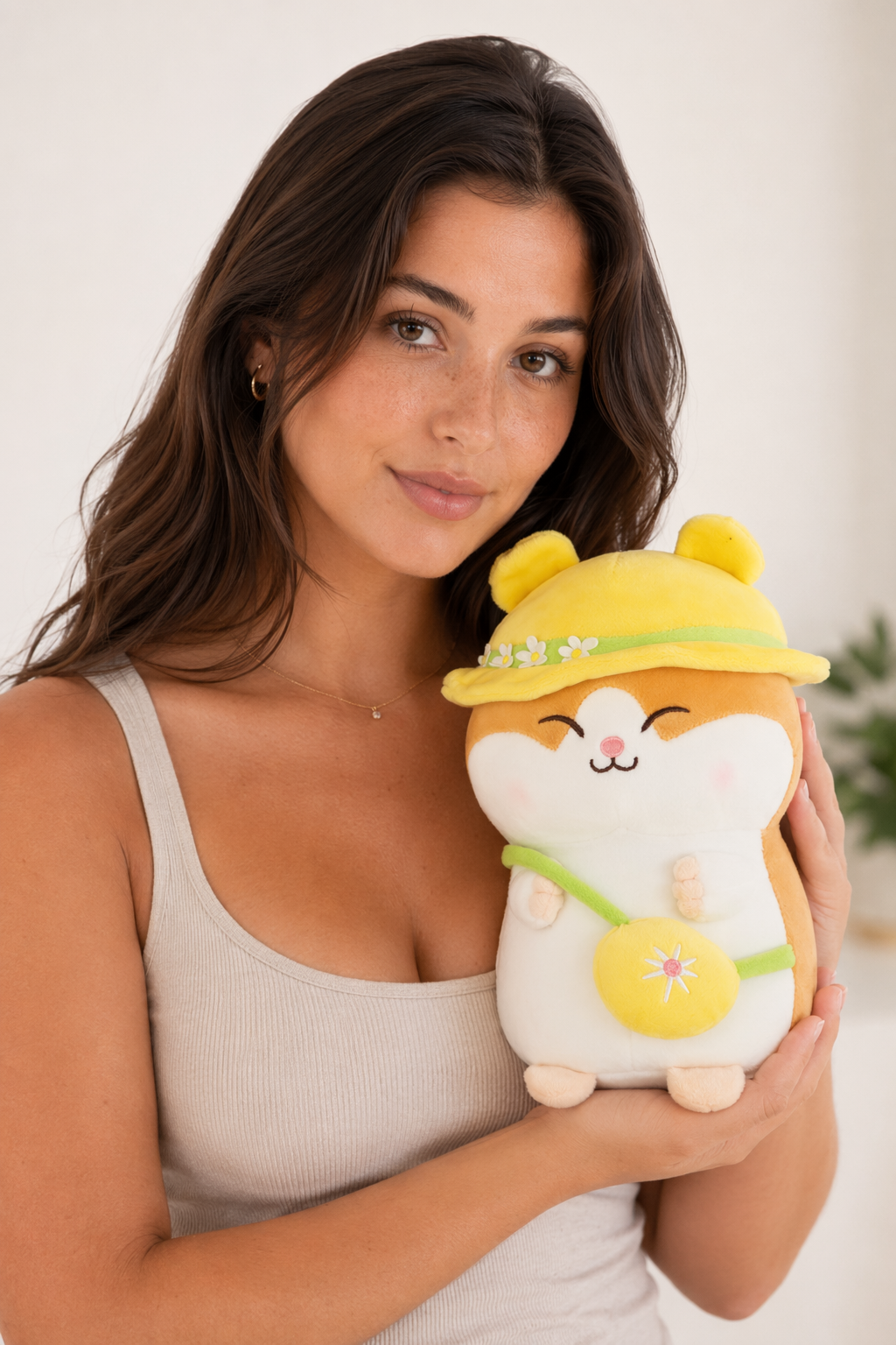 Soft and cuddly hamster toy Yellow