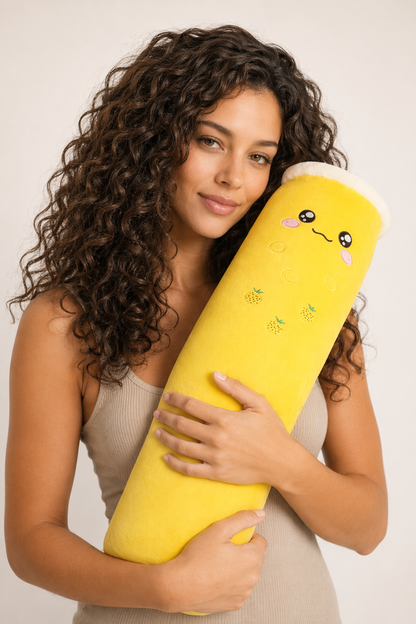 Bubble Milk Tea Plush Pillow Yellow