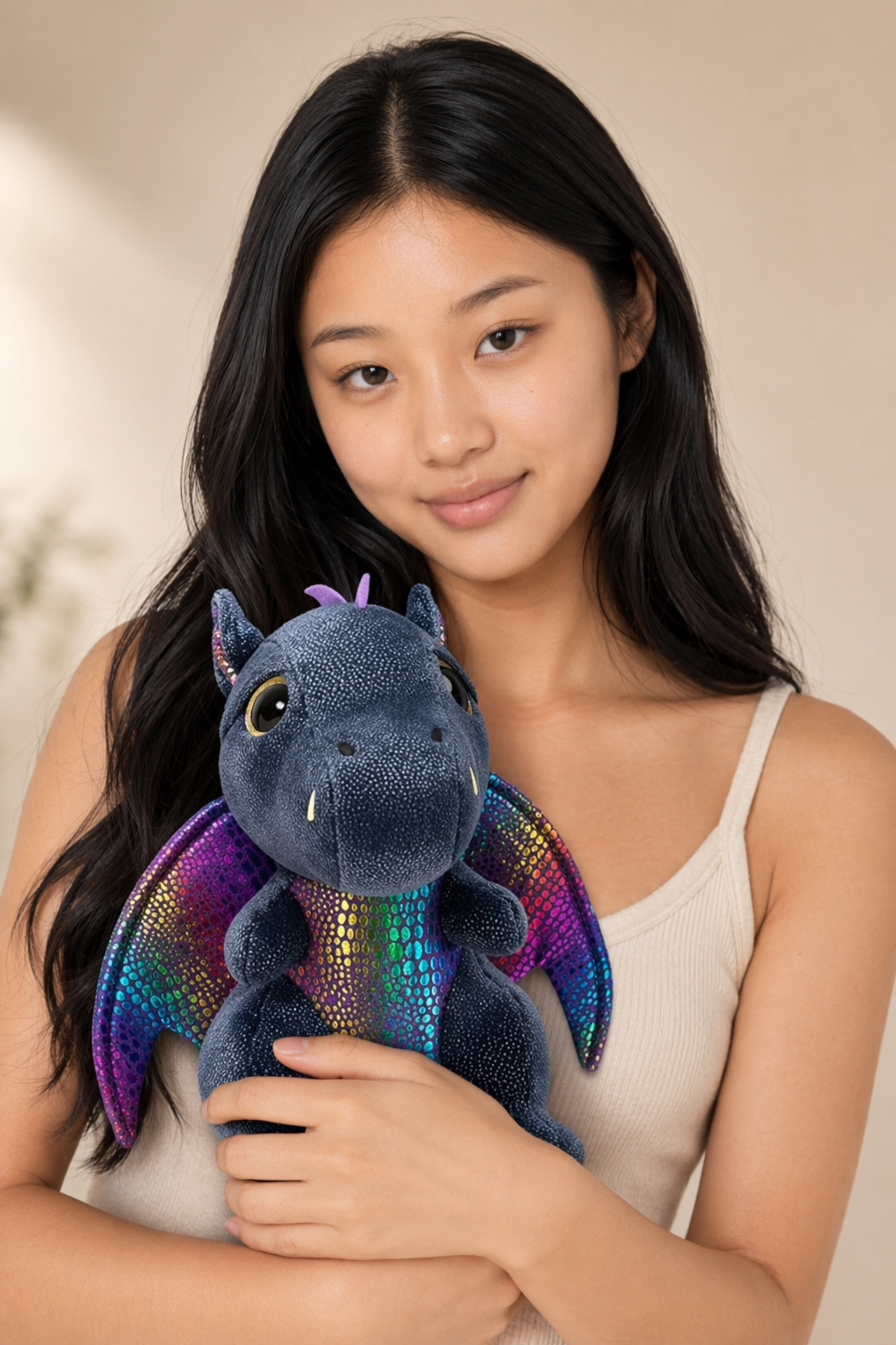 Adorable 25cm Dragon Plush Toy black