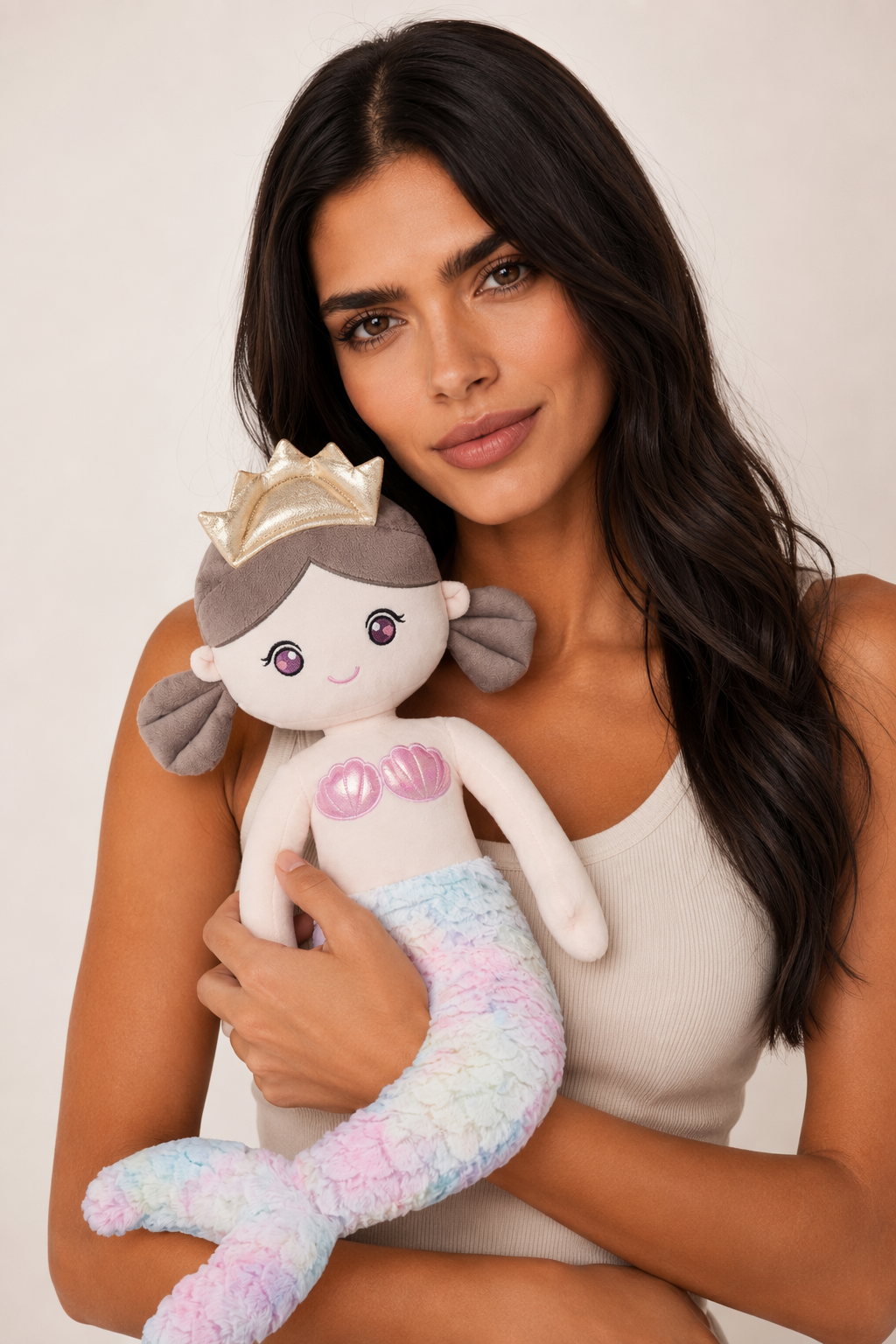 Colorful Mermaid Plush Doll, Princess-like A