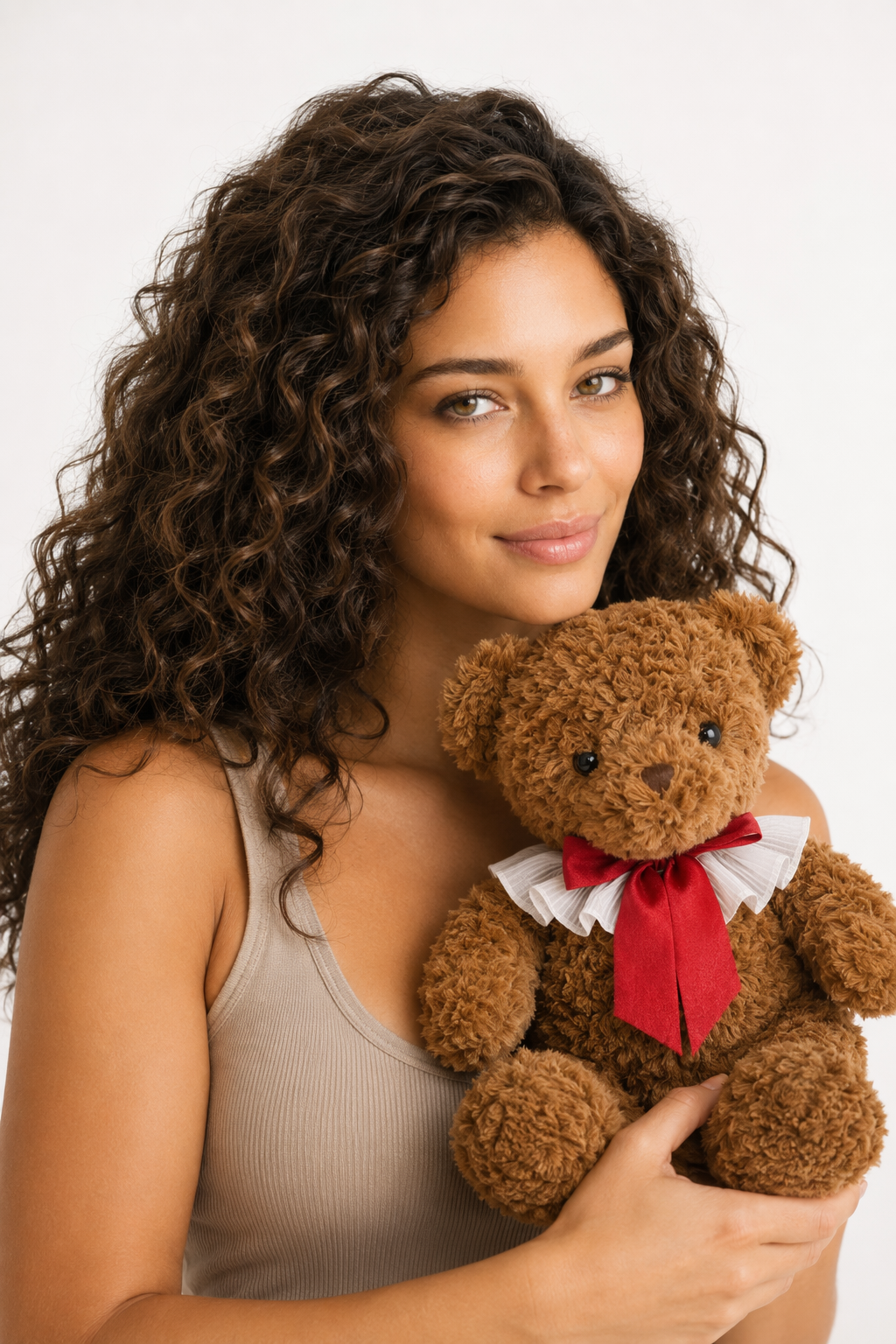 Charming Valentine's Teddy Bear Plush Brown