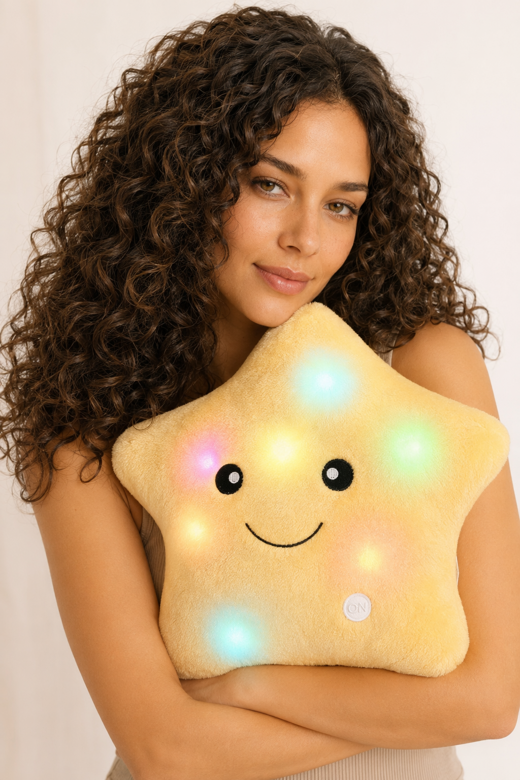 Glowing LED Star Stuffed Toys Yellow