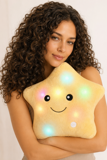 Glowing LED Star Stuffed Toys Yellow