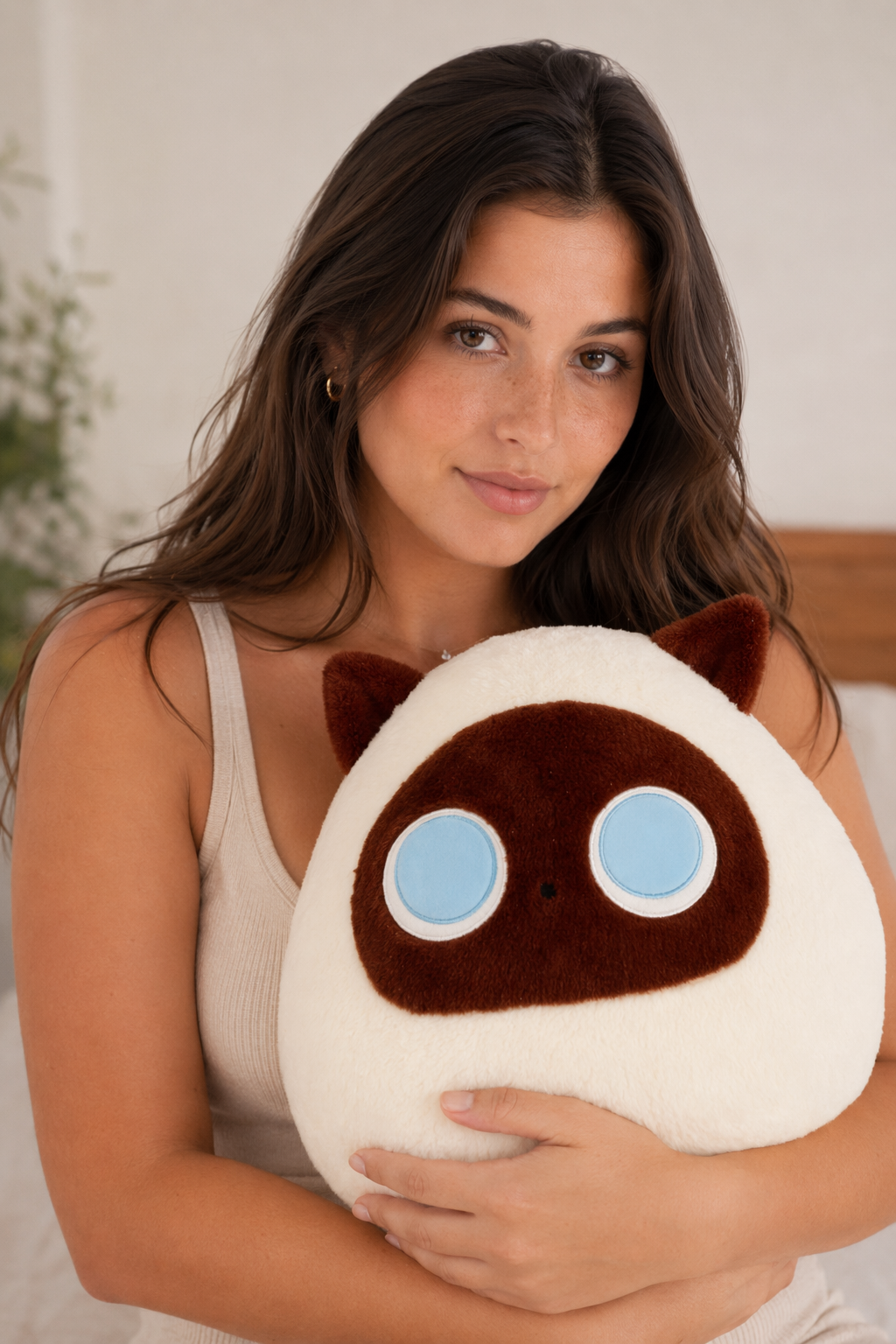 Aaliyah - 30cm Cute Black Cat Plush White