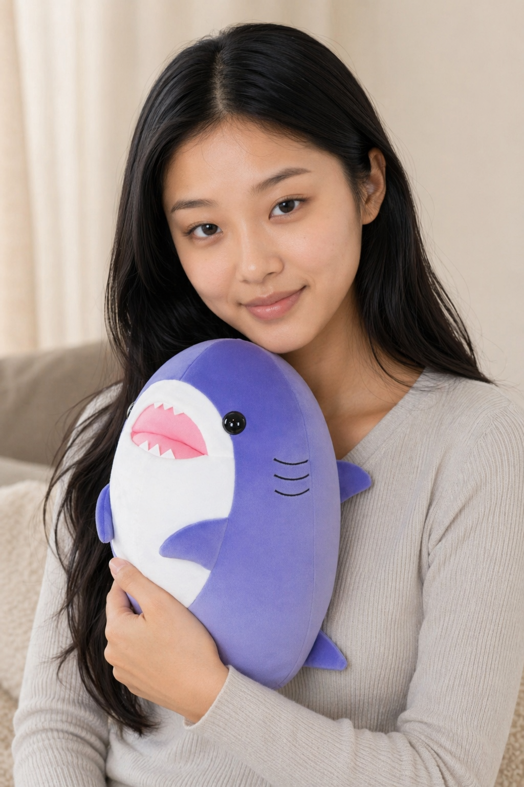 Luca - Soft Boba Shark Plush Purple