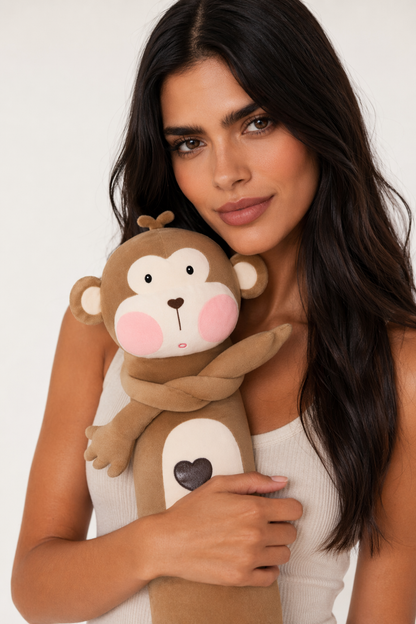 Soft Plush Monkey Toy, Squishy Brown