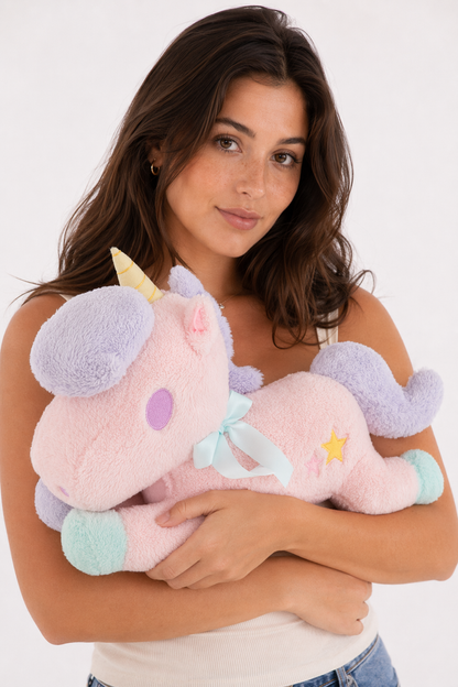 Magical Plush Unicorn Tissue Holder Blue