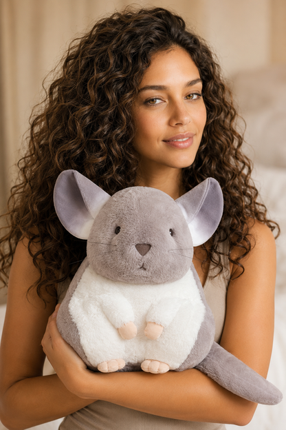 Adorable izable Plush Hamster Toy Gray
