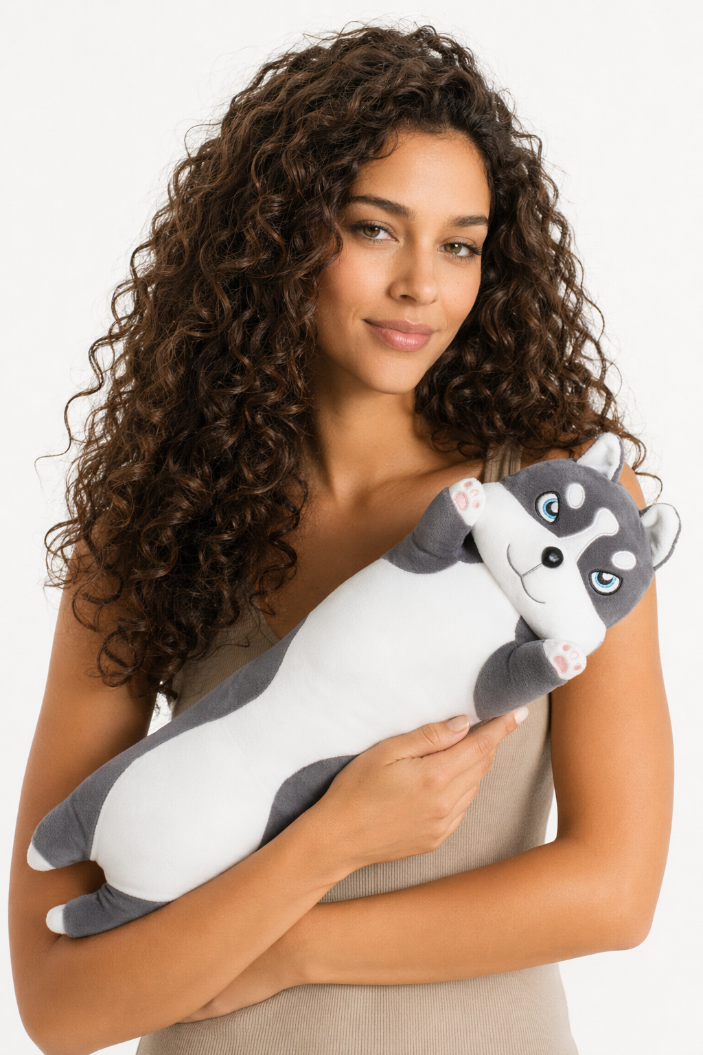 Wolfy - Soft and cuddly long cat (Grey) 90cm