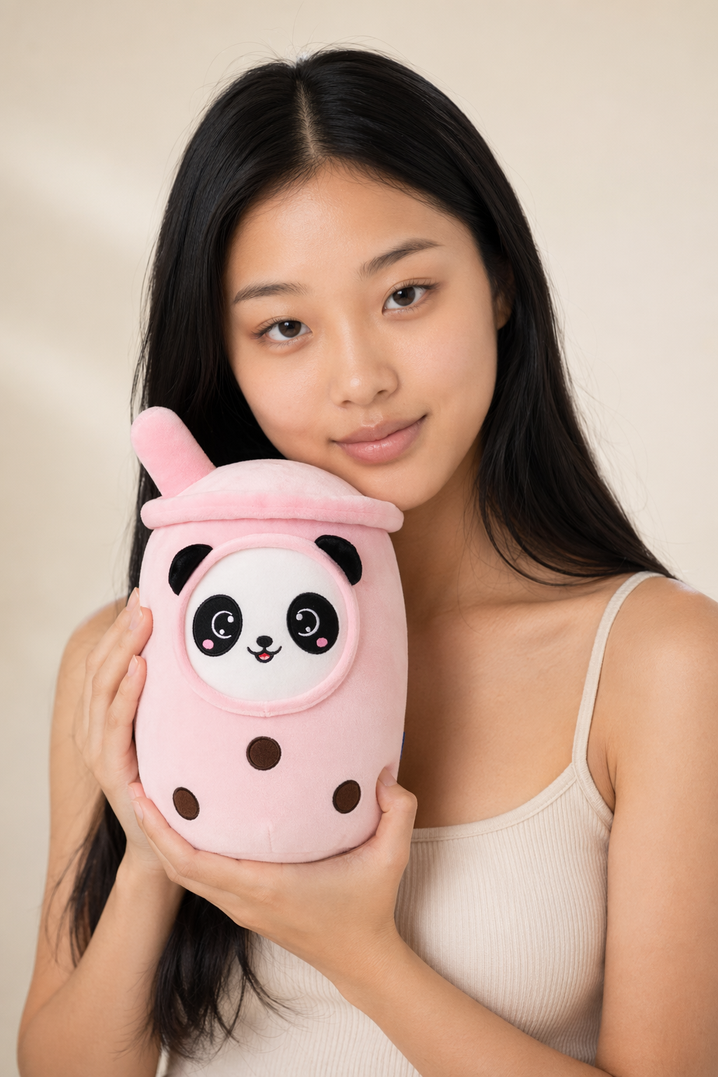 Julian - Cute Panda Boba Tea Squishies Pink