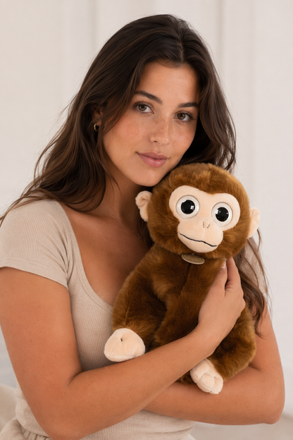 Cozy and Cute Monkey Plush Brown