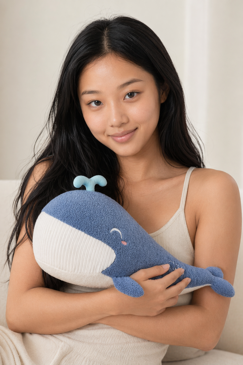 Michael - Soft Kawaii Blue Whale Blue