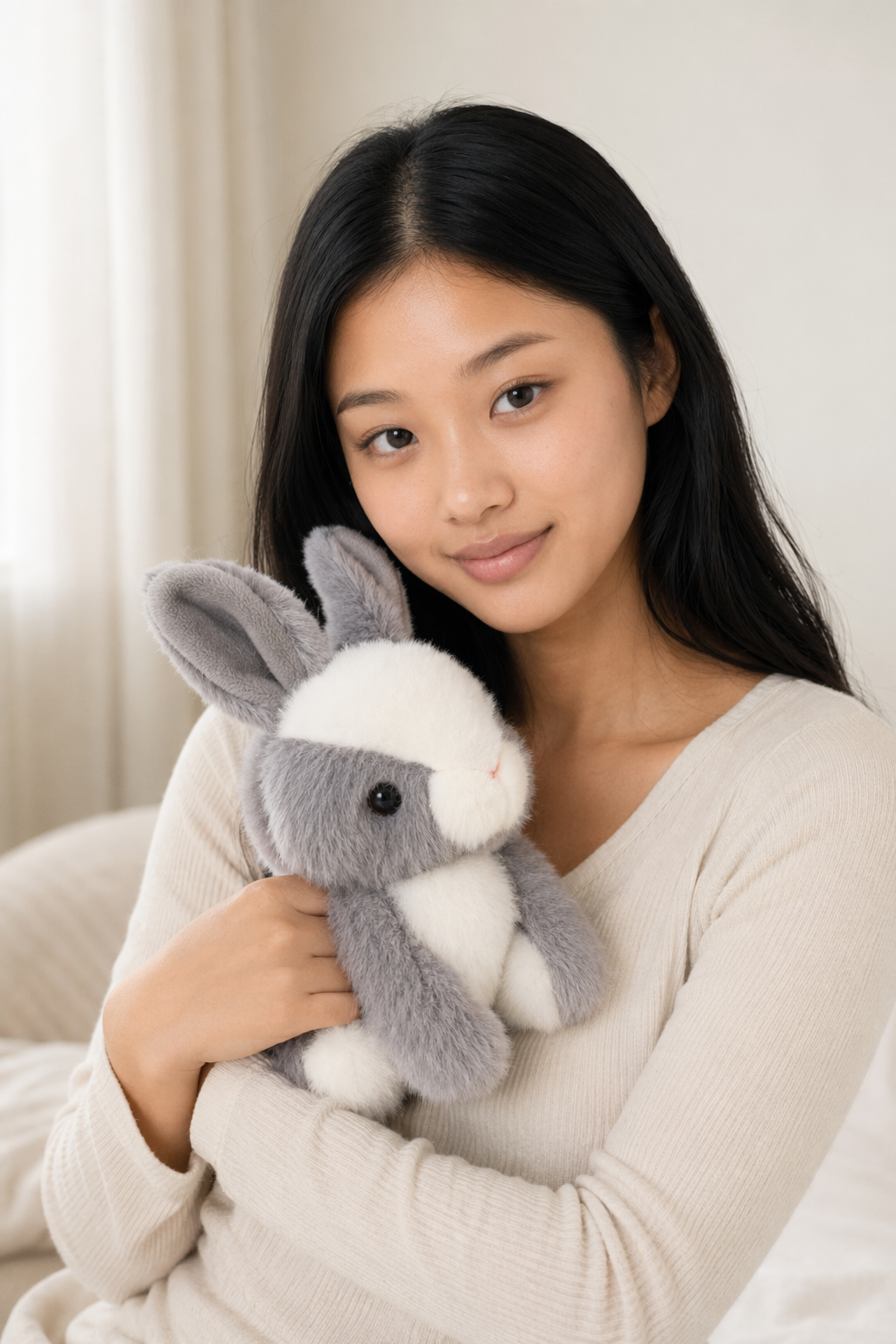 Easter Bunny Simulation Plush Toys Gray