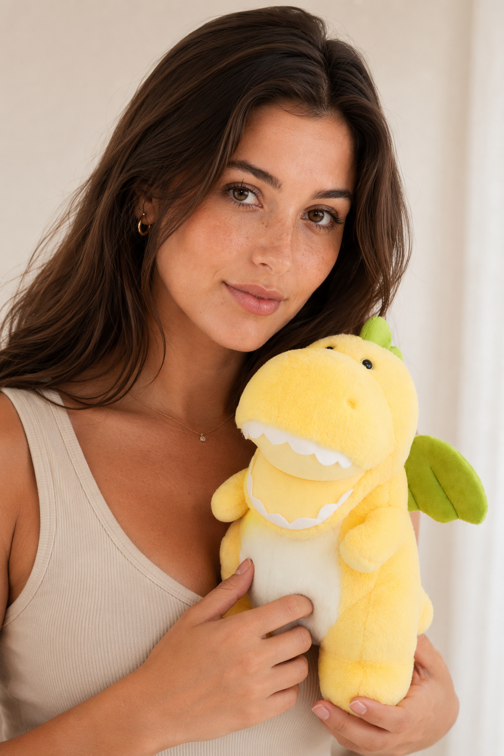 Adorable and cuddly dino plush Yellow