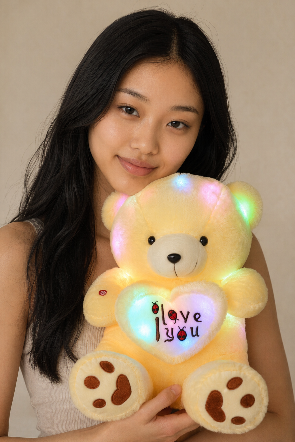 Romantic LED Teddy Bear Gift Yellow