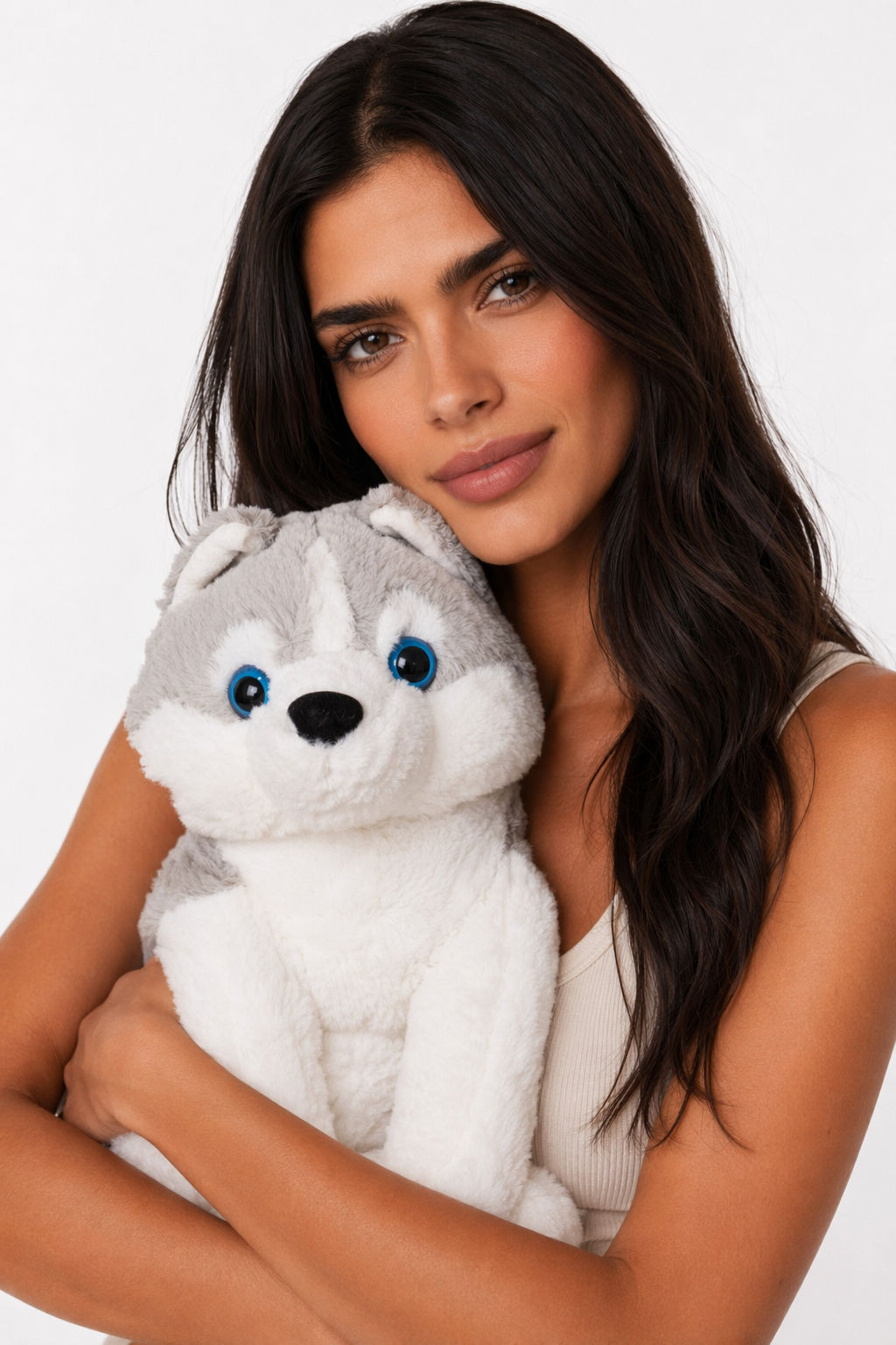 Lainey - Soft Snow Husky Stuffed Animal (Copy) 1 - Light Grey