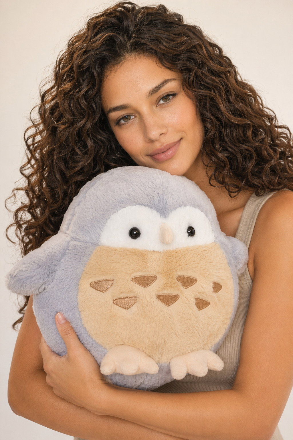 Everly - 38cm Owl Plush Gray