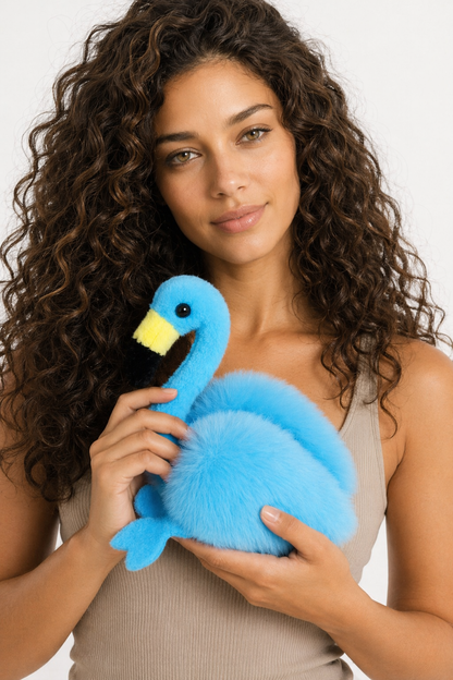 Fashion Flamingo Keychain Pendant: Luxurious and Trendy Blue