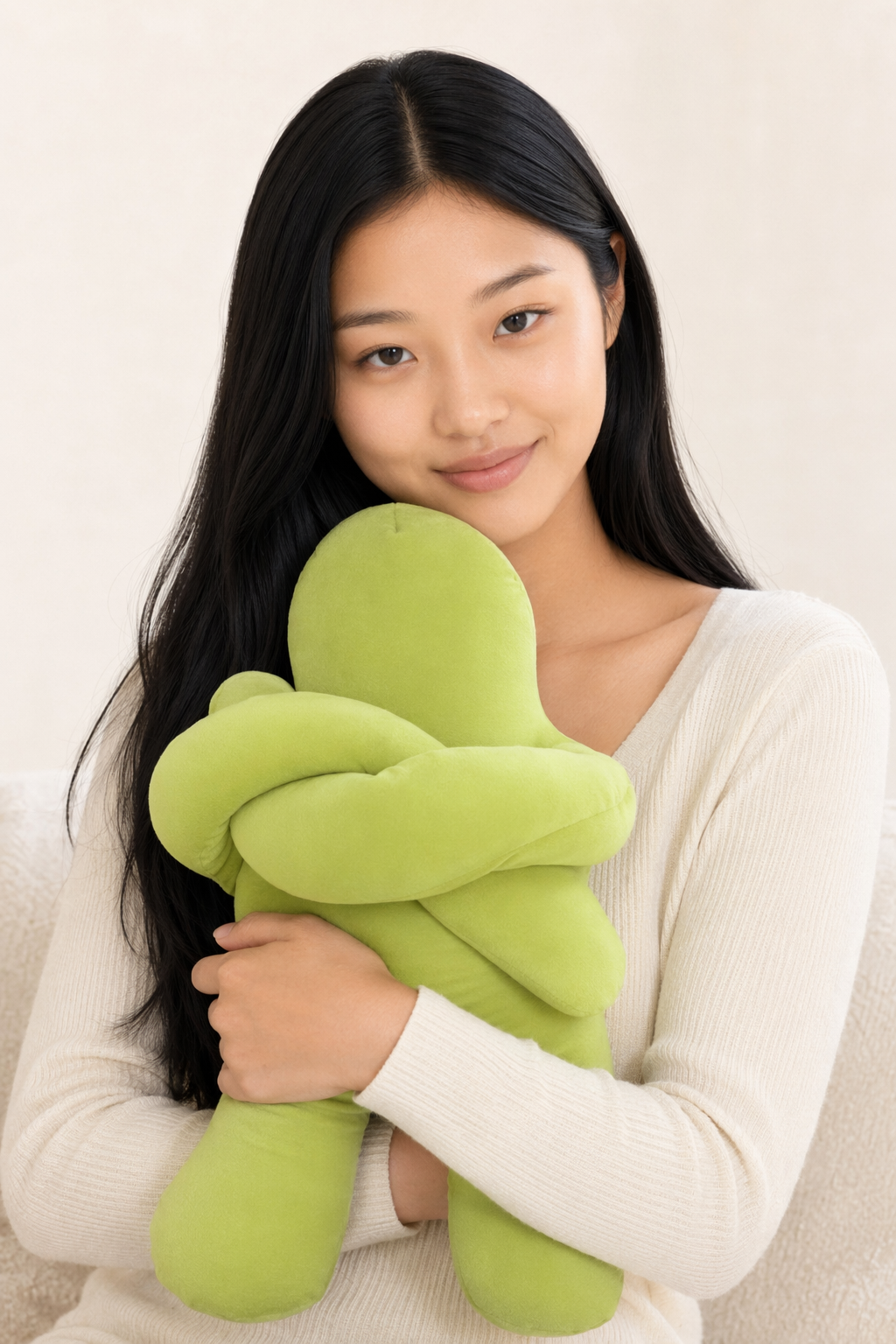 Mini People Particle Pillow Plush green