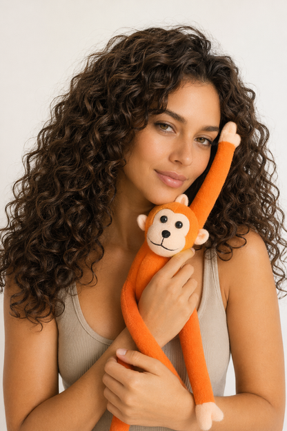 Voice-Activated 60cm Monkey Plush: Perfect Baby Gift Orange